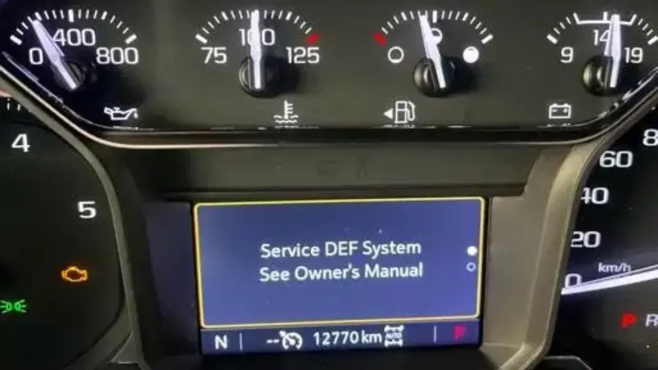 Service Exhaust Fluid System Message