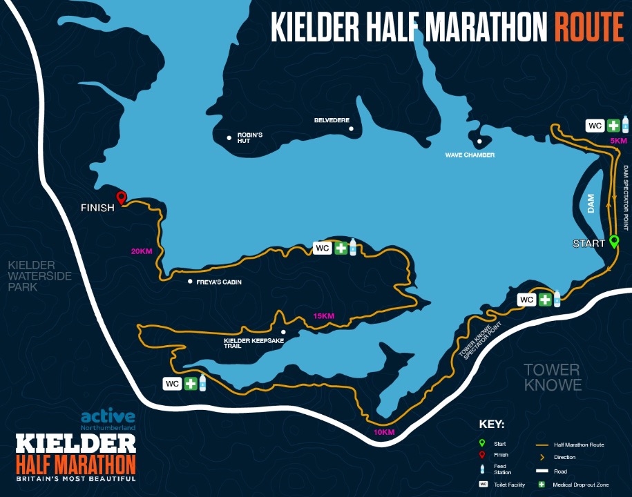 Kielder Half Marathon 2025 Sun 5th Oct 2025 13milers Com Kielder Half Marathon Course Route Map 