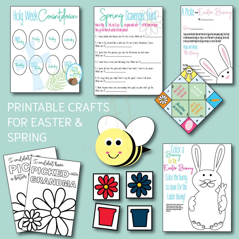 Printable easter crafts & games