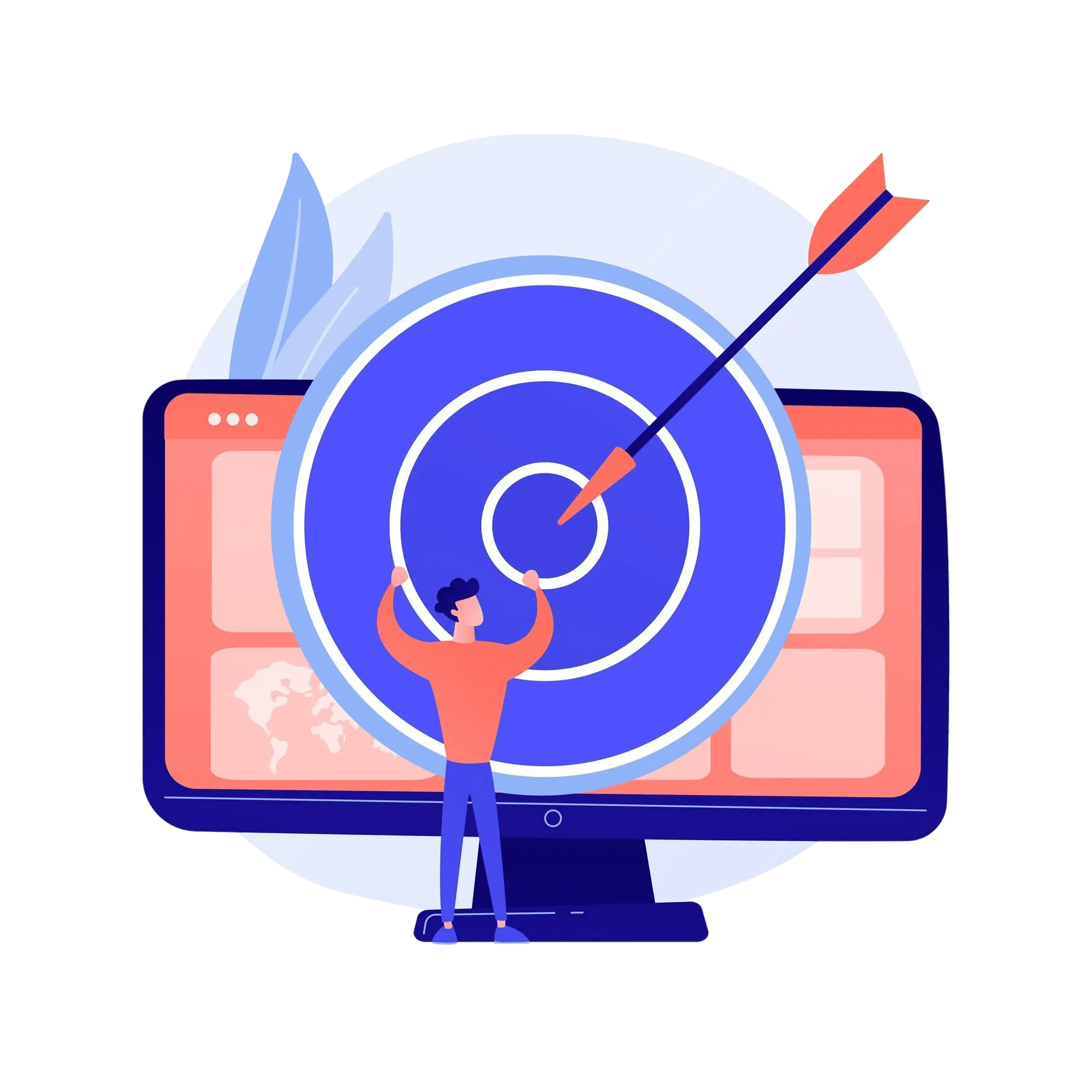 archery target with arrow