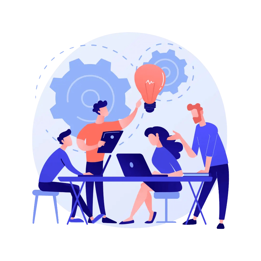 team-of-four-people-brainstorming-ideas-using-atlassian-teamwork-collection