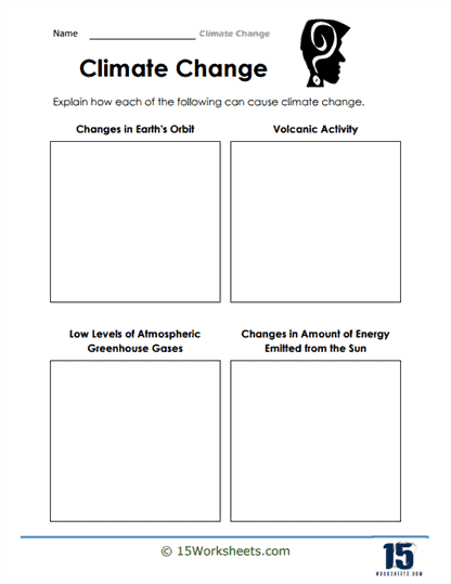Climate change worksheets