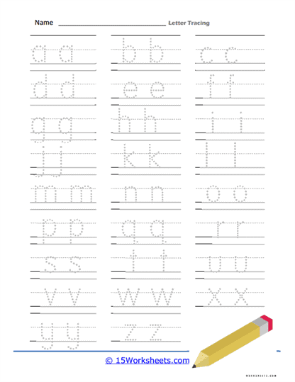Letter tracing worksheets