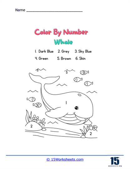 Color by number worksheets