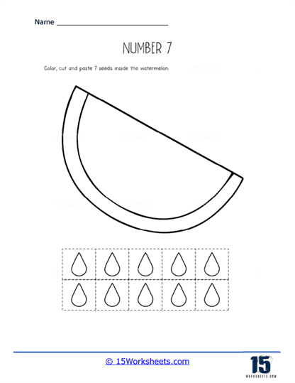 Number 7 worksheets