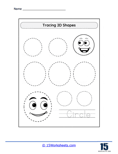 Shape tracing worksheets