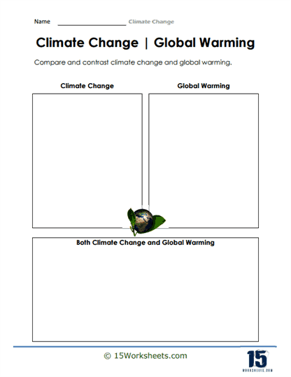 Climate change worksheets