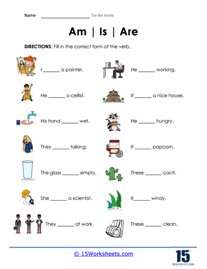 The verb "to be" worksheets