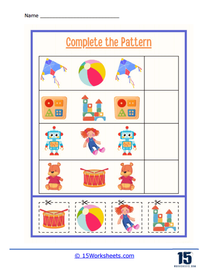Complete the pattern worksheets