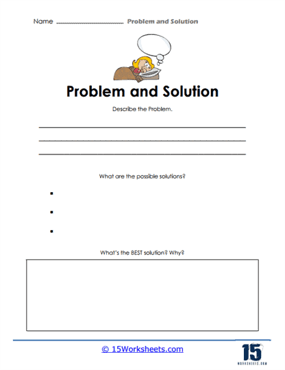 Problem and solution worksheets