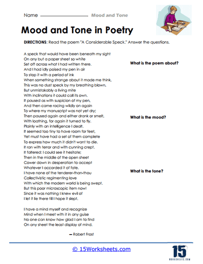 Mood and tone worksheets