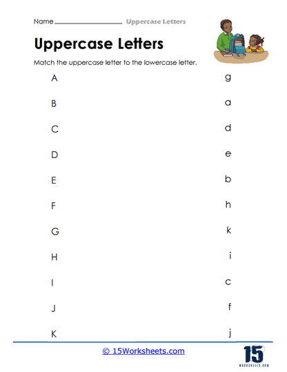 Uppercase letter worksheets