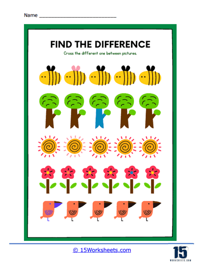 Visual discrimination worksheets