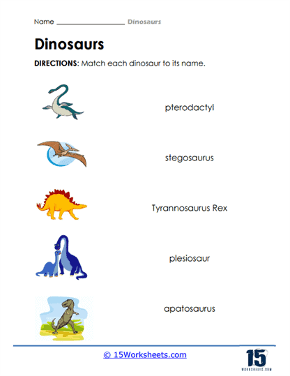 Dinosaurs worksheets
