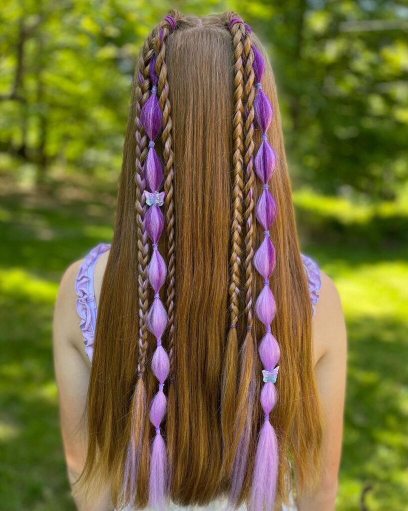 23 pigtails for a playful and polished look: charm in twos