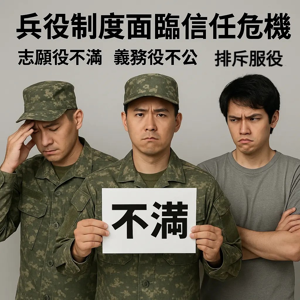 兵役制度面臨信任危機 志願役不滿、義務役不公、青年排斥服役