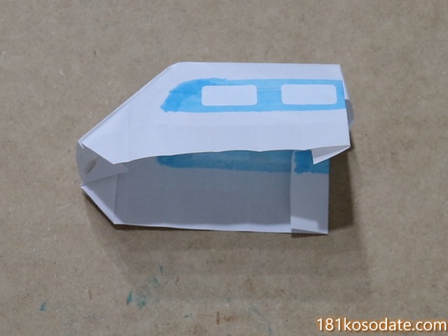 折り紙で新幹線の立体の車体の折り方！かがやきや0系を簡単に作ろう