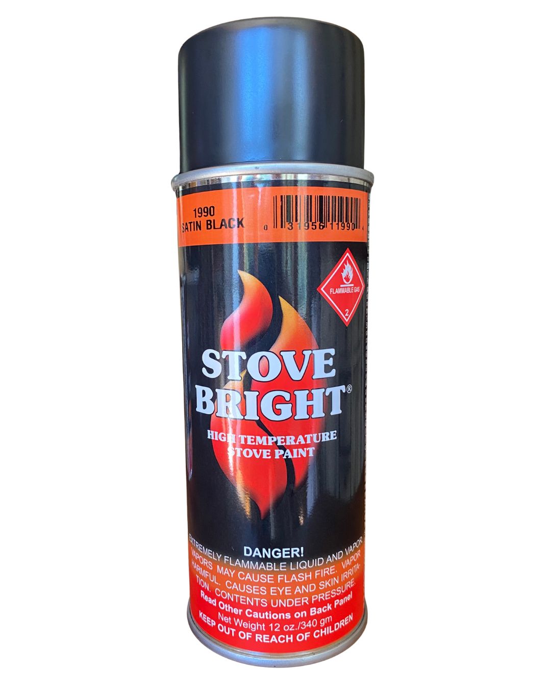 12 oz Spray On Stove Brite Satin Black Paint
