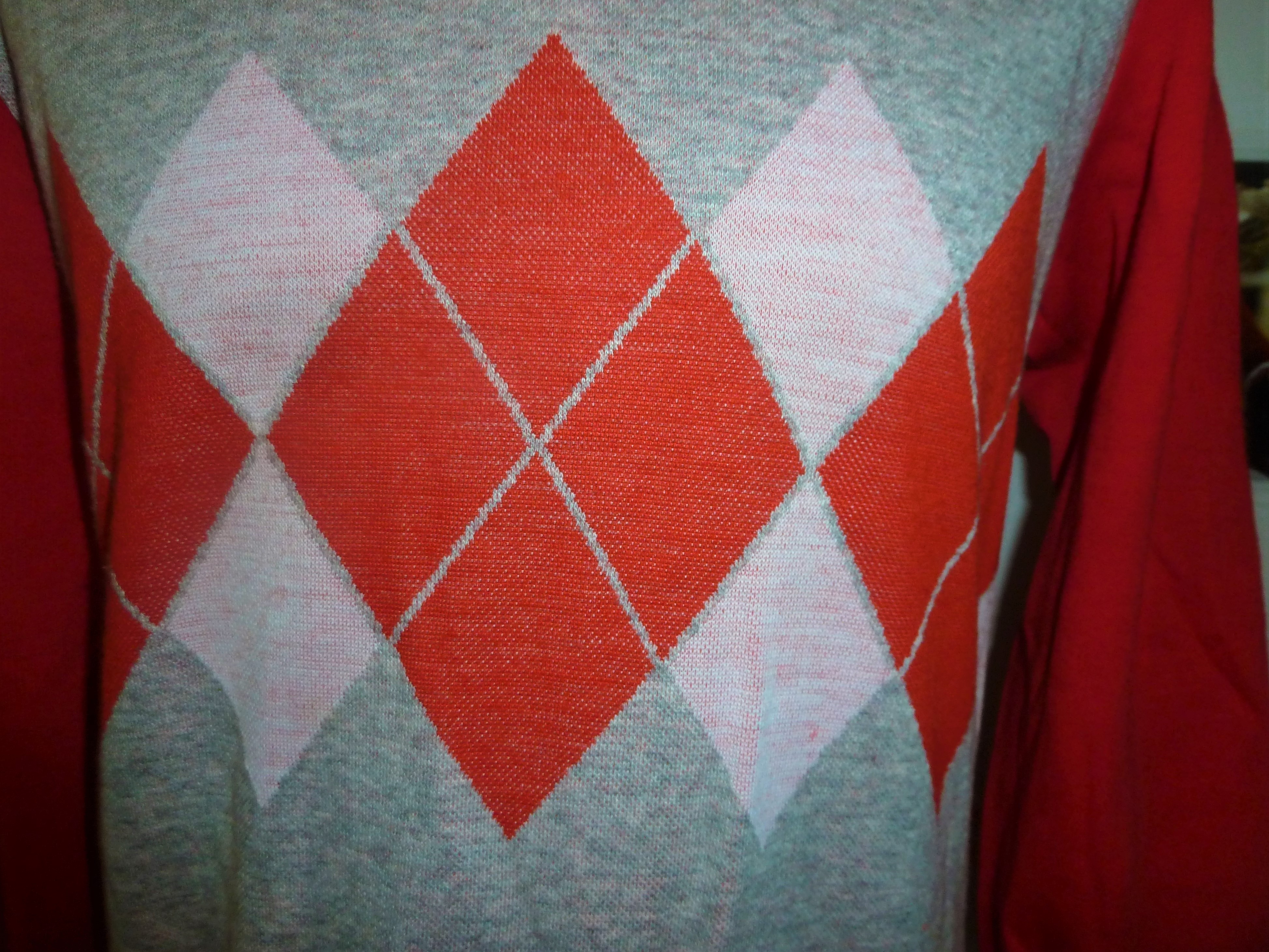 adidas argyle v neck