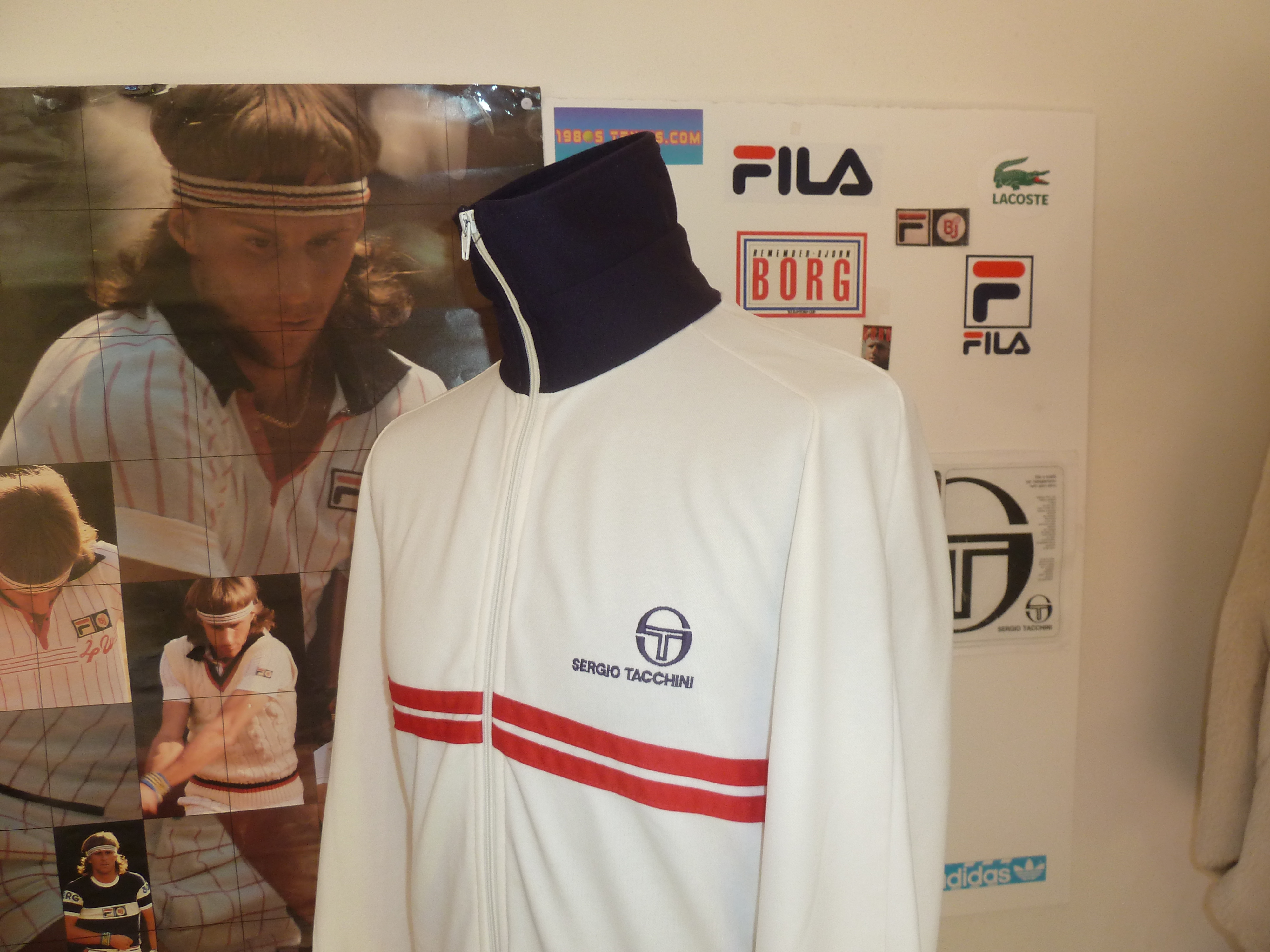OG 1980s SERGIO TACCHINI WHITE DALLAS TRACKSUIT TOP US44 XL SOLD