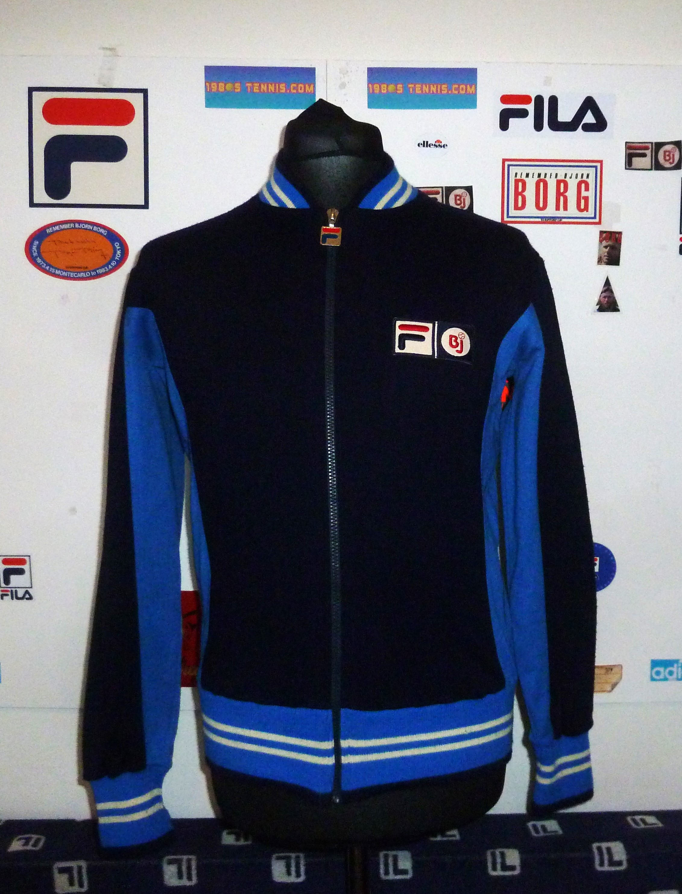 OG 1980s FILA BJ BORG SETTANTA NAVY OCEAN TRACKSUIT TOP US40 M