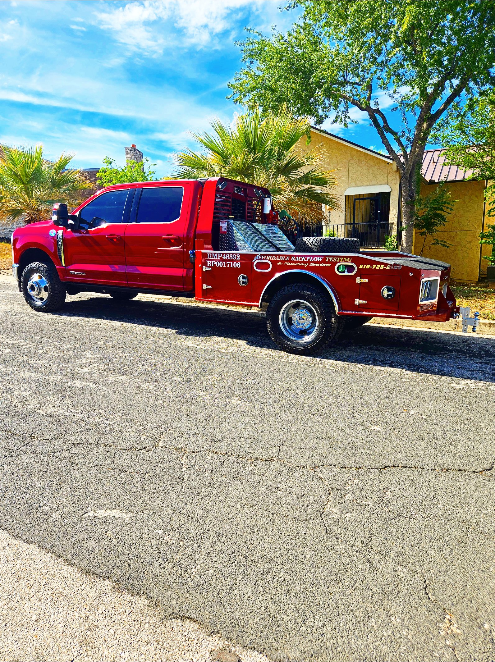 #1 Affordable Backflow Testing and Plumbing service truck