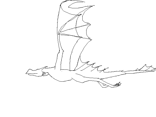 wallpapers Flying Dragon Base Drawing dragon fly sketch kuz folioscope