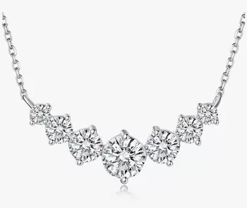 Lab Created Moissanite Diamond Necklace for Women