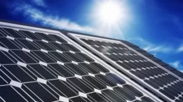 Solar Panels and sun