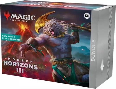 Magic: The Gathering Modern Horizons 3 Bundle - 9 Play Boosters, 30 Land Cards + Exclusive Accessories