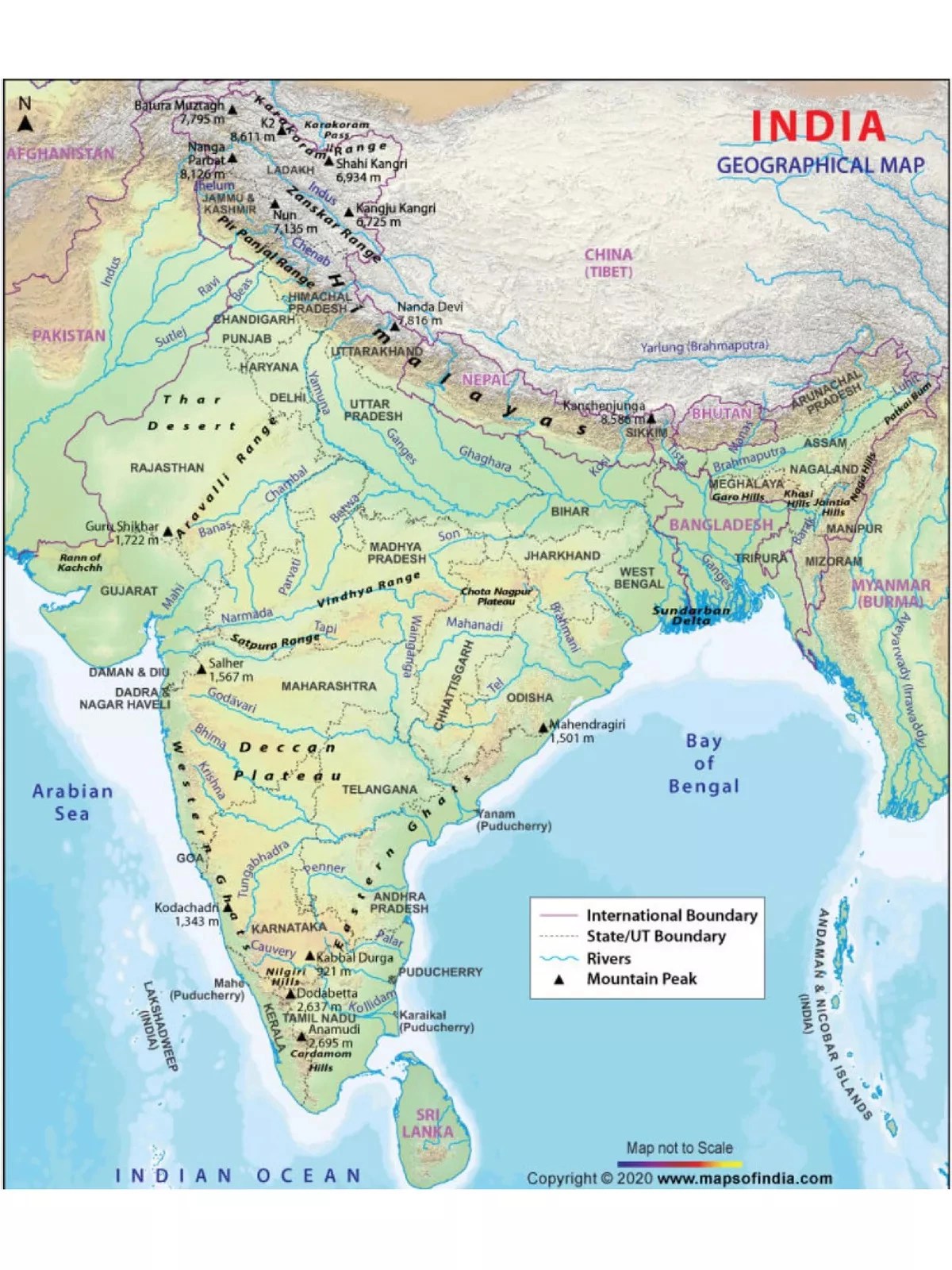 India Map With Rivers And Mountains 1PDF Indian Mountain Map Pdf.webp