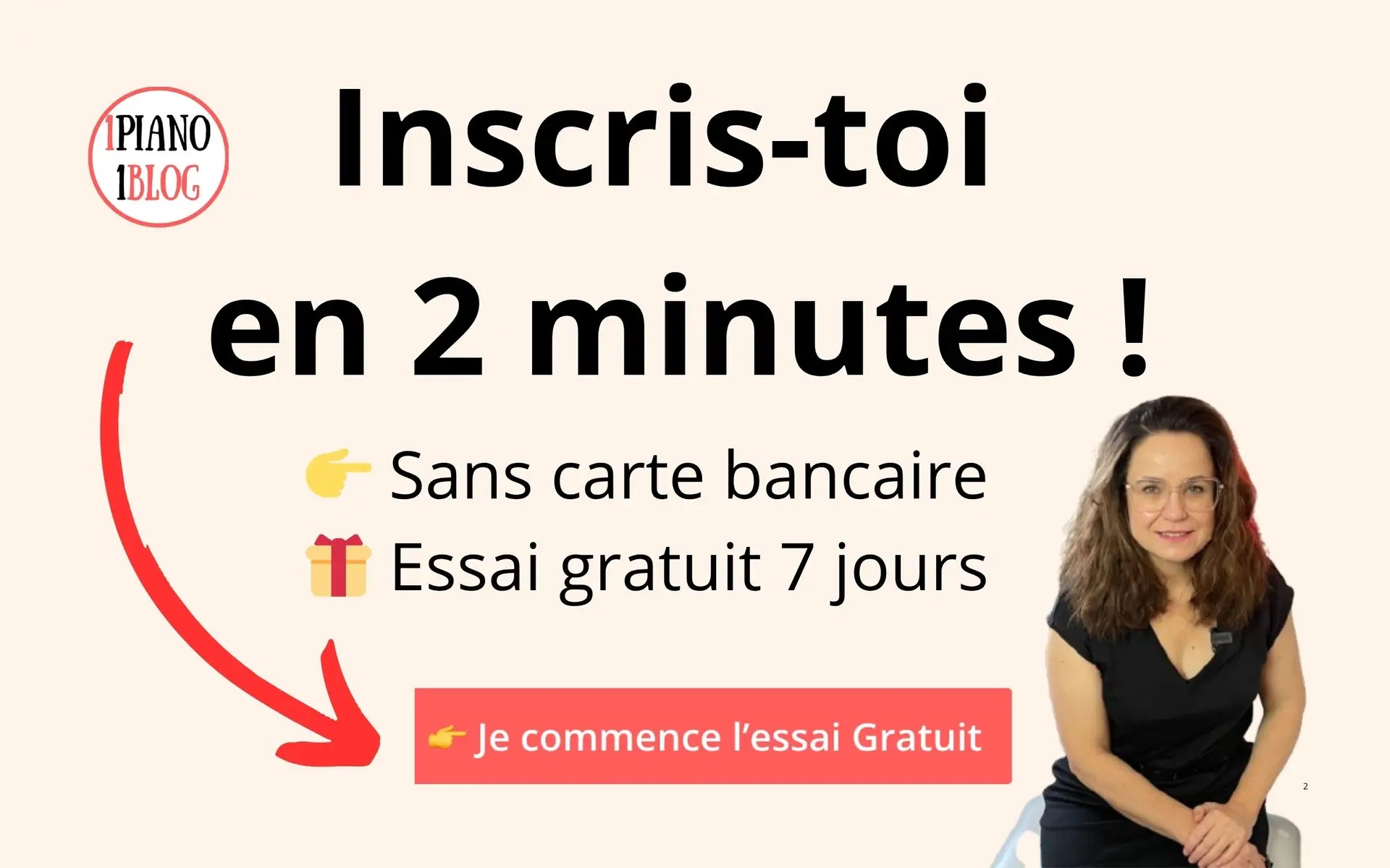 Image qui montre comment s'inscrire à mes cours de piano pendant 7 jours Gratuitement sans avoir besoin de mettre sa carte bancaire.