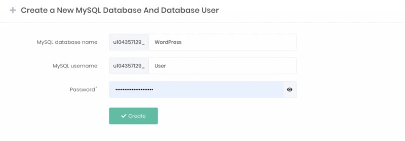 Tao MySQL database va user cho WordPress
