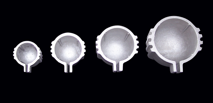 Front view of gauge cups