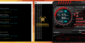 Gigabyte RTX 2080 Ethereum Dual Mining Blake2s Verge Hashrate and Power Draw