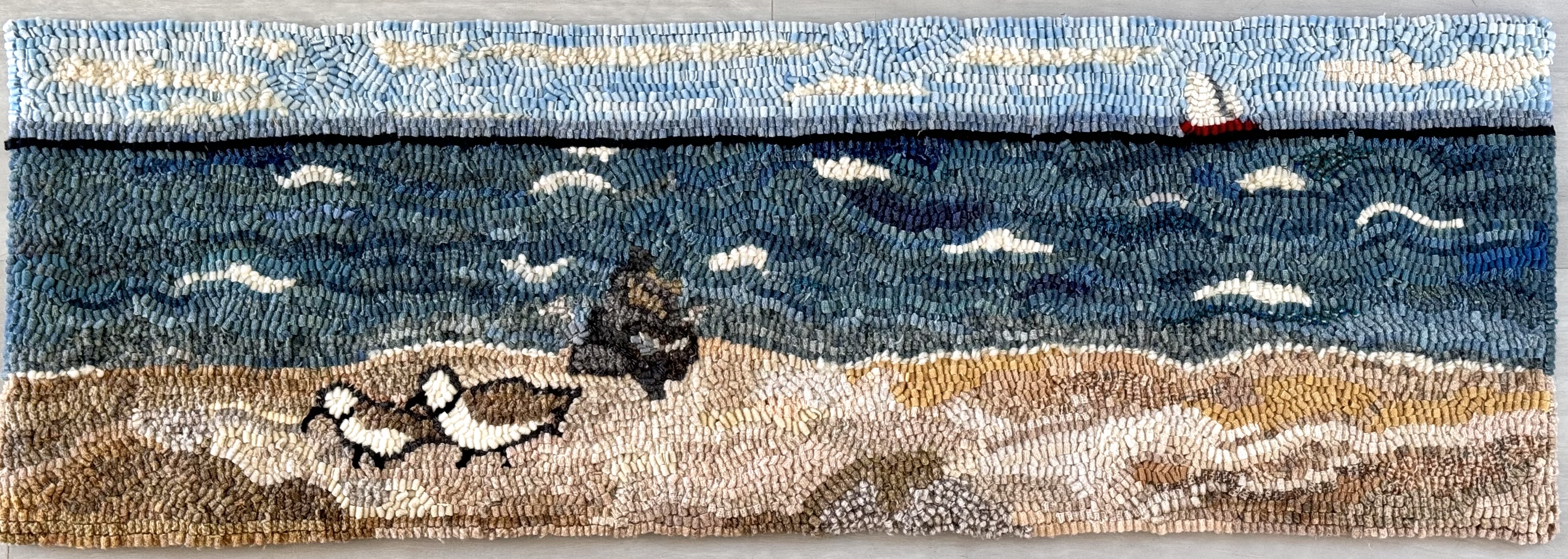 Beach landscape rug