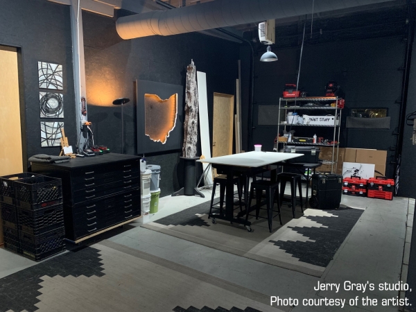 Jerry Gray's studio, photo courtesy of the artist
