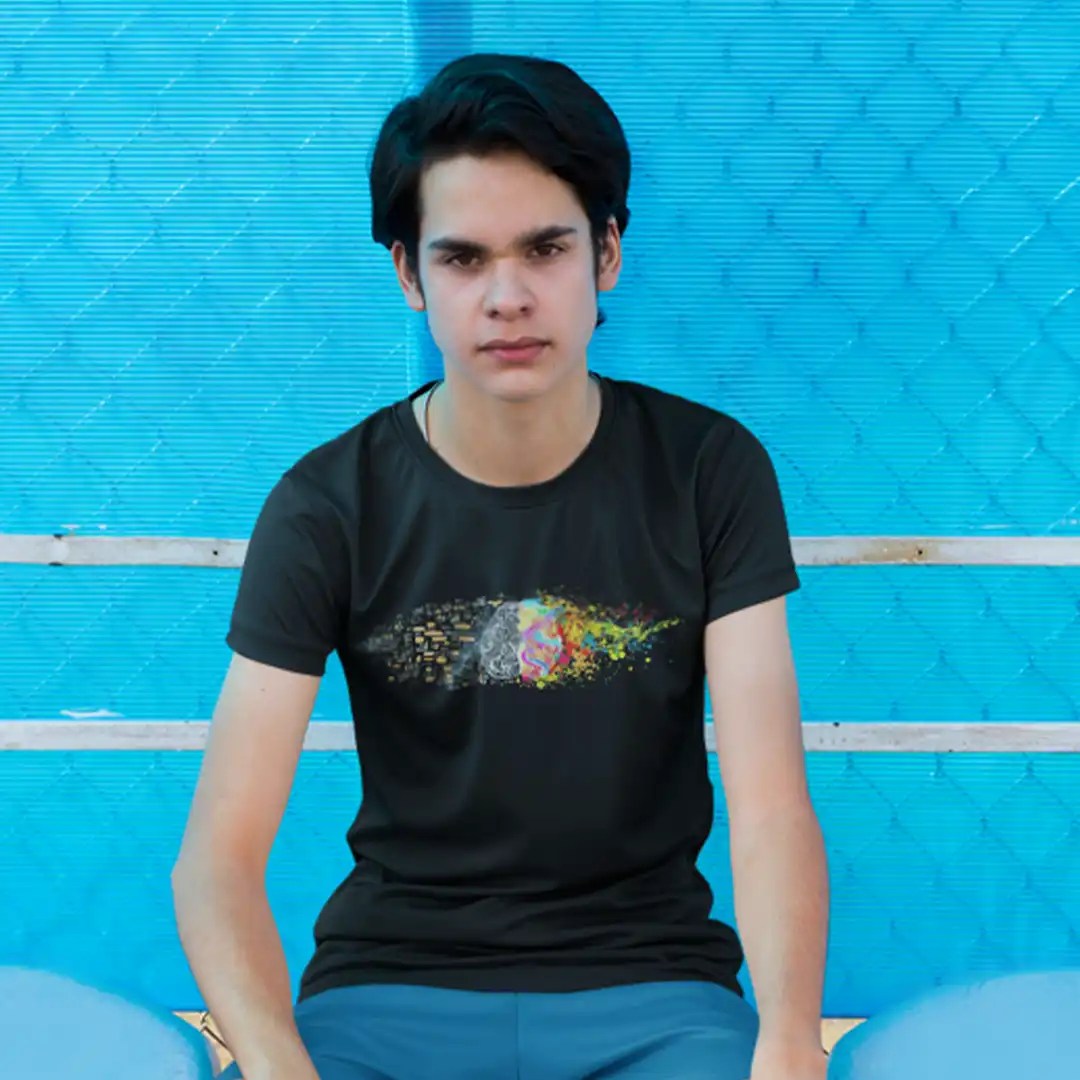 Colorful Brain Art T-Shirt