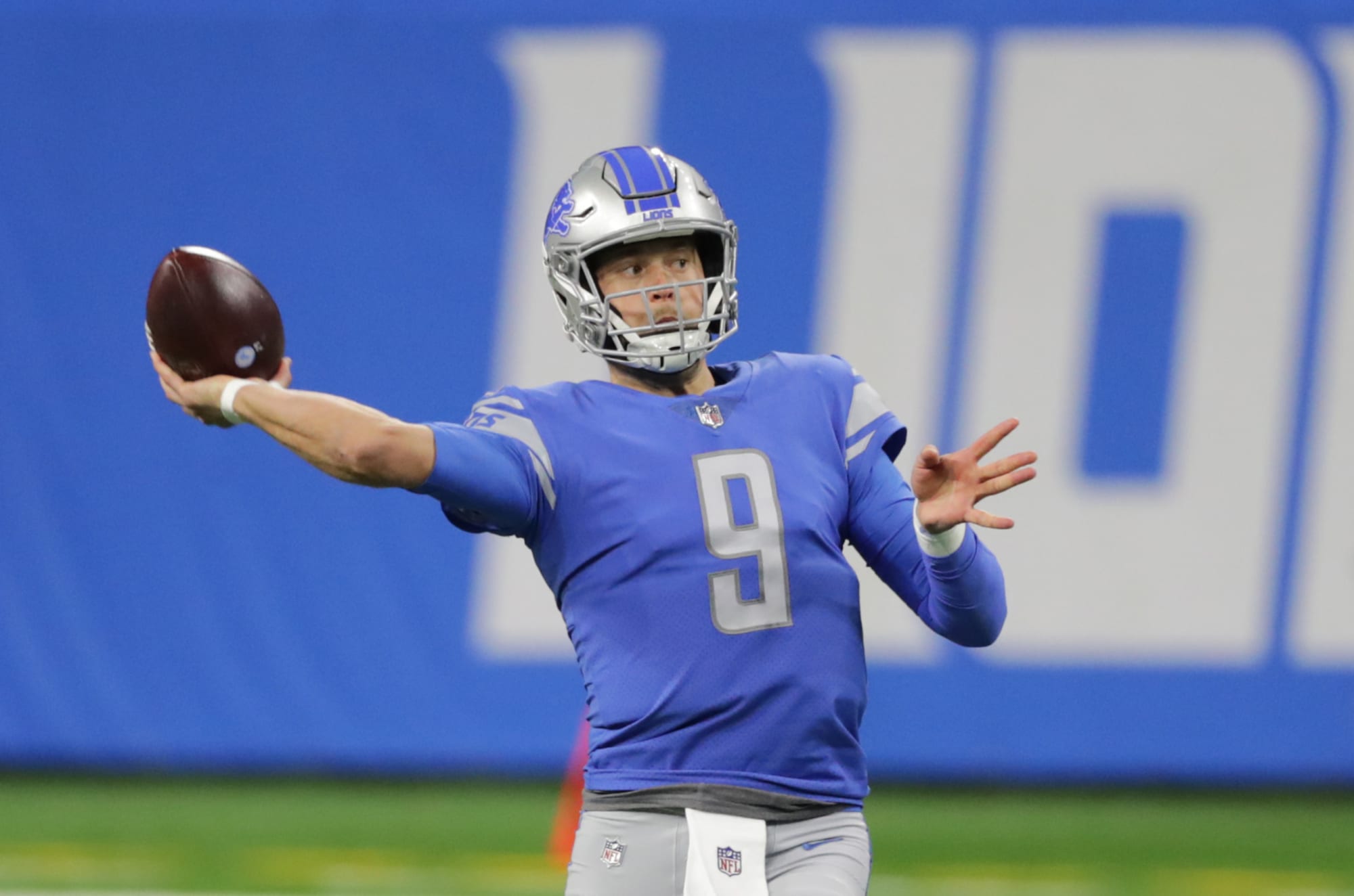 Matthew Stafford says goodbye to Detroit in the...