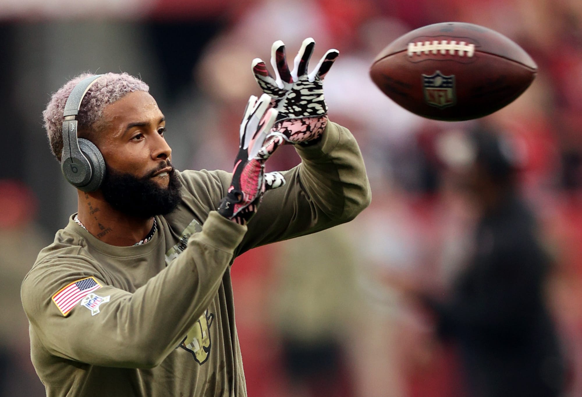 Odell Beckham Jr. in full Rams uniform is a sight...