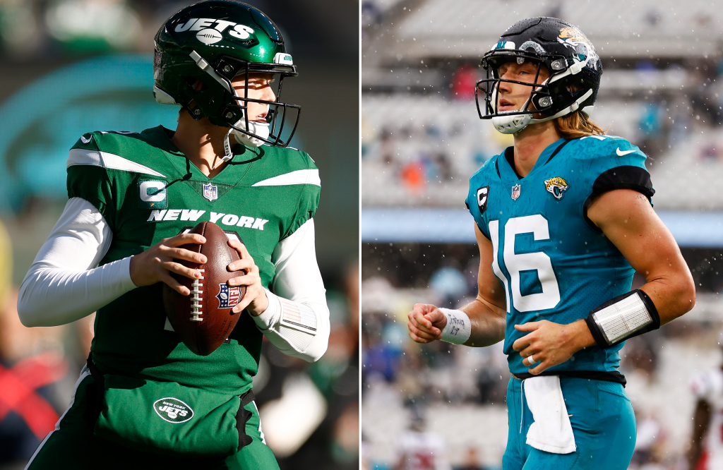 Zach Wilson (left) faces Trevor Lawrence (right) for the first matchup between the former top two picks.