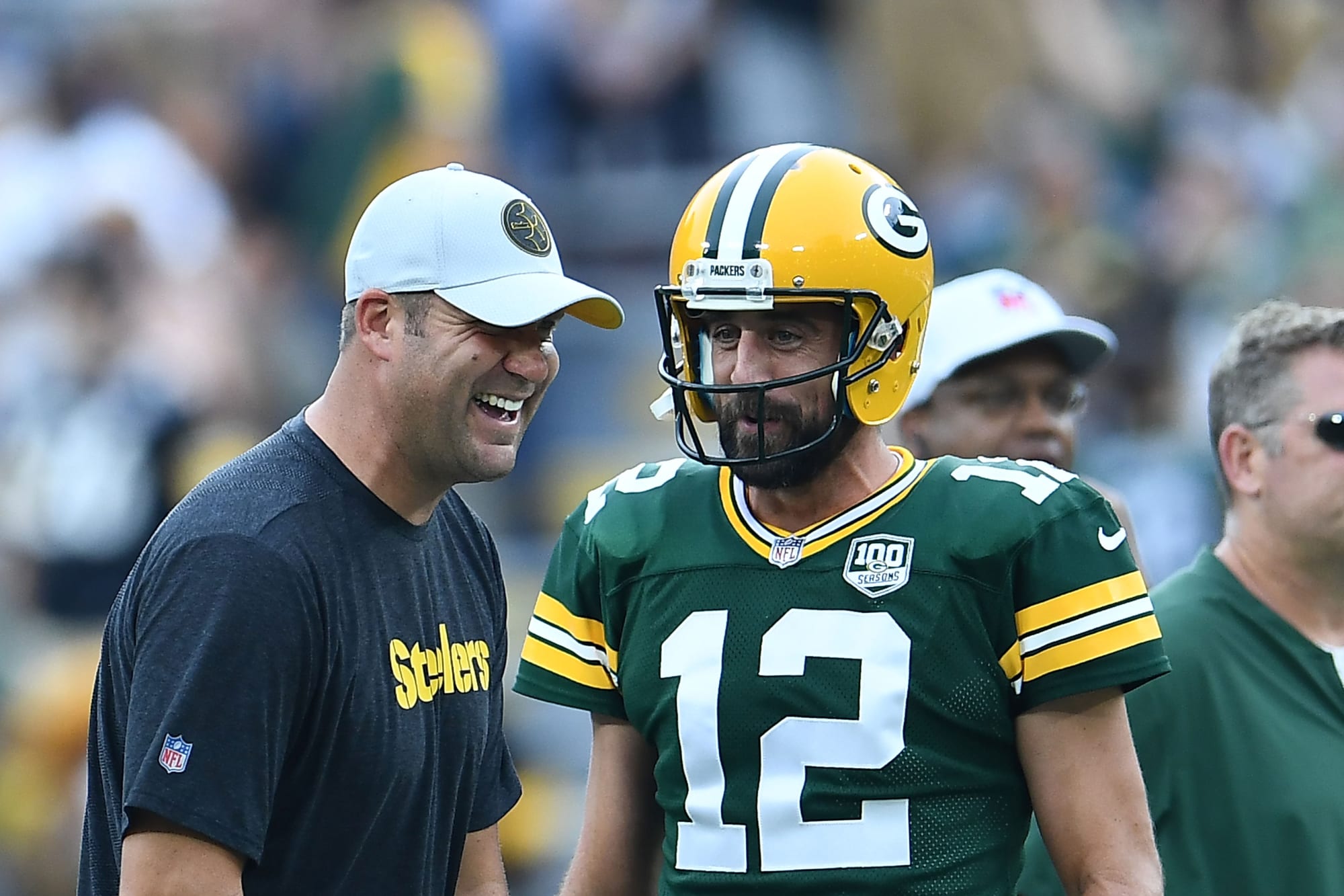 Aaron Rodgers looks completely unrecognizable in...