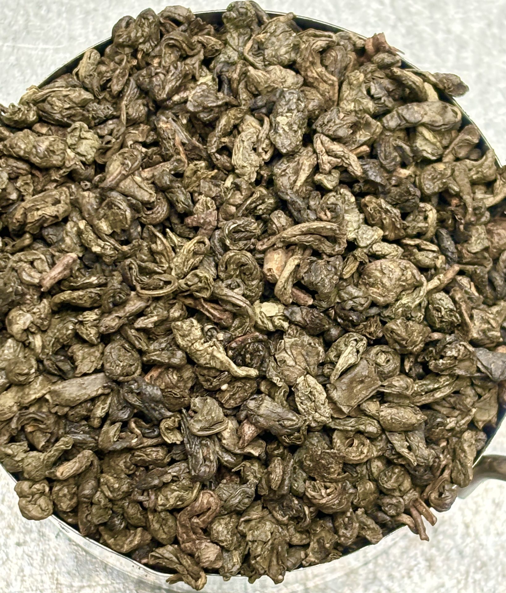 Gunpowder Green Tea close up