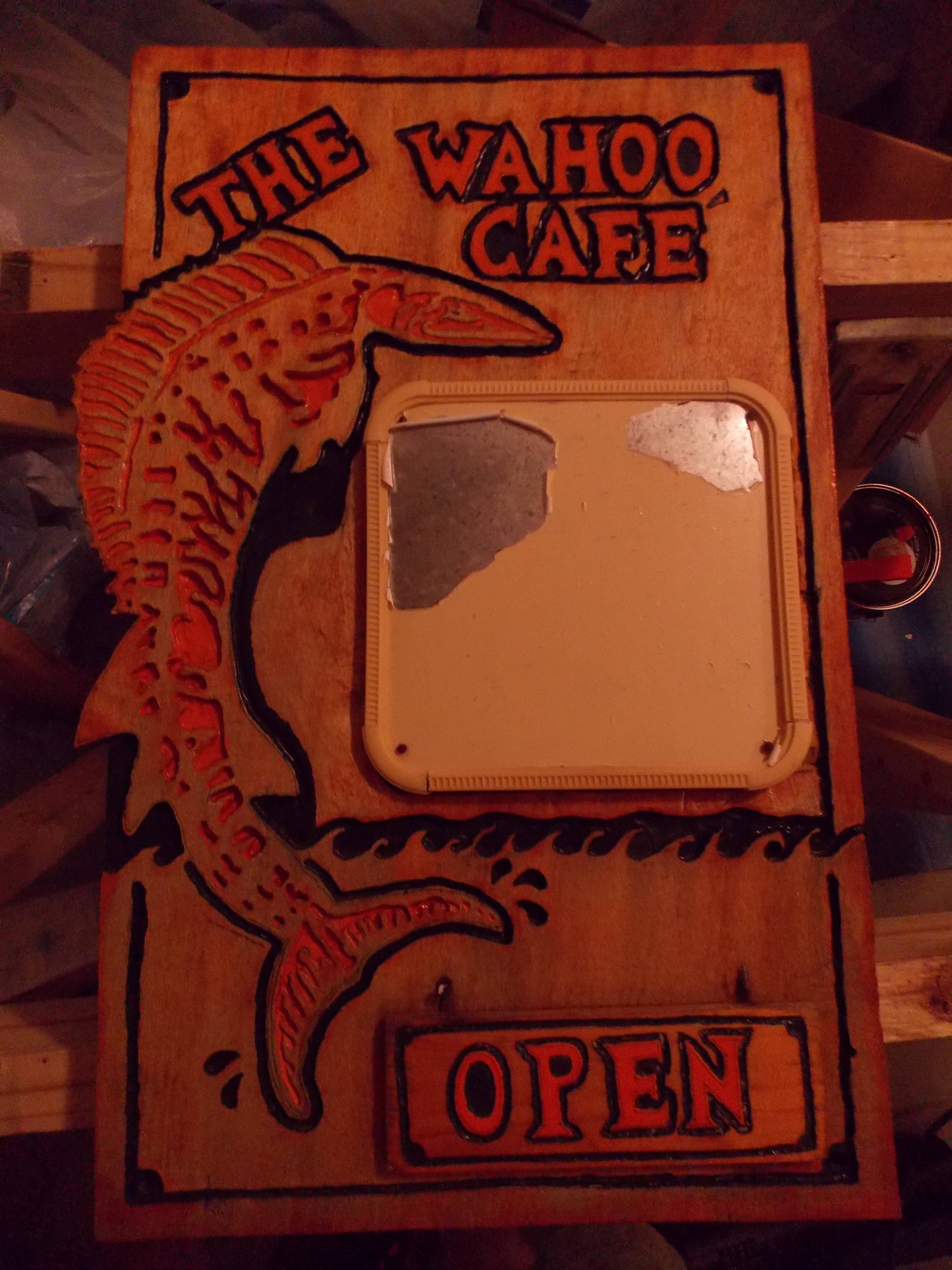 Sign refurbishment (May 2013) -- originally designed and hand crafted in July 2006