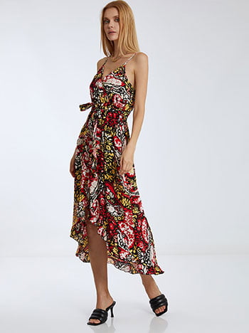 Floral φόρεμα με αποσπώμενη ζώνη SK1539.8003+2