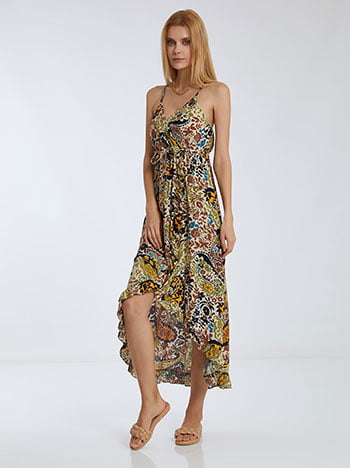 Floral φόρεμα με αποσπώμενη ζώνη SK1539.8003+3