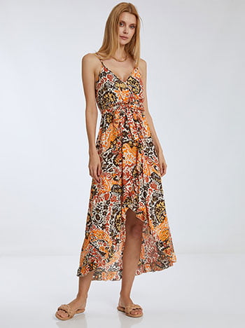 Floral φόρεμα με αποσπώμενη ζώνη SK1539.8003+4