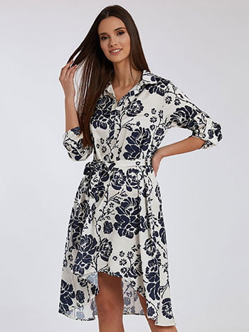Ασύμμετρο floral φόρεμα SK7743.8273+1