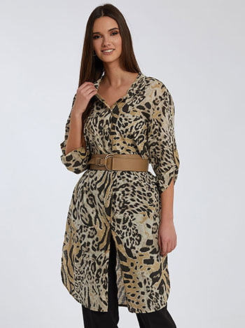 Πουκαμίσα σε animal print SK7834.3355+2