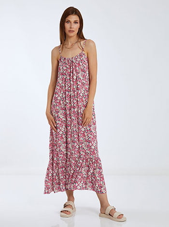 Floral φόρεμα με βολάν SK9875.8653+5